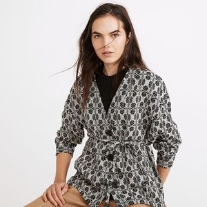Madewell Jacquard Tie Waist Jacket